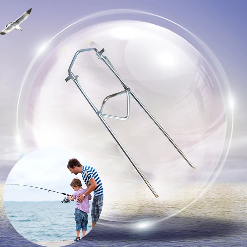 

New Stainless Steel Fishing Rod Pole Frame Stable And Convenient Bracket Support Frame Fish Hook Hot Sale