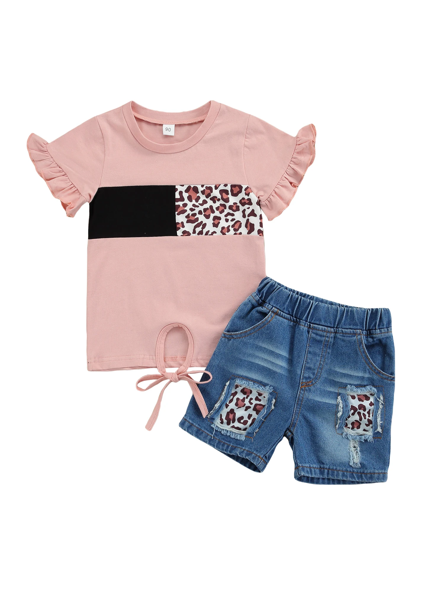 Ripped Denim Shorts Set|Clothing Sets 