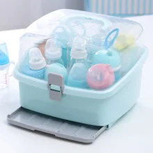Детская герметичная портативная коробка для хранения бутылочек для кормления, портативная пластиковая коробка с дренажным лотком, многофункциональная коробка для хранения бутылочек