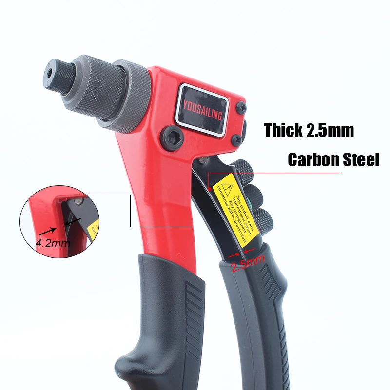 YOUSAILING 8" (200MM) Single Hand Blind Riveter Manual Riveting Tool Rivets Gun BT-958 Rivet Gun Rivet Gun Set