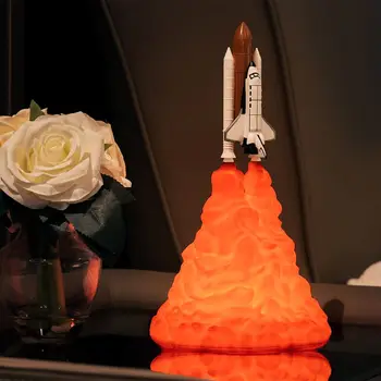 

3D Print Space Shuttle Lamp NIght Light For Space Fans Moon Lamp Rocket Lamp As Room Decoration