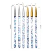 3pcs/Set Acrylic French Stripe Nail Art Line Painting Pen 3D Tips Manicure slim Line Drawing Pen UV Gel Brushes Painting Tools 6