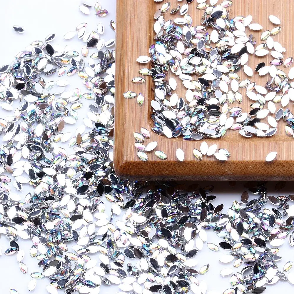 

Acrylic Flatback Rhinstones Crystal AB 1g Various Shapes Nail Art DIY Crafts Jewelry Making Laptop Wedding Dresses Decorations
