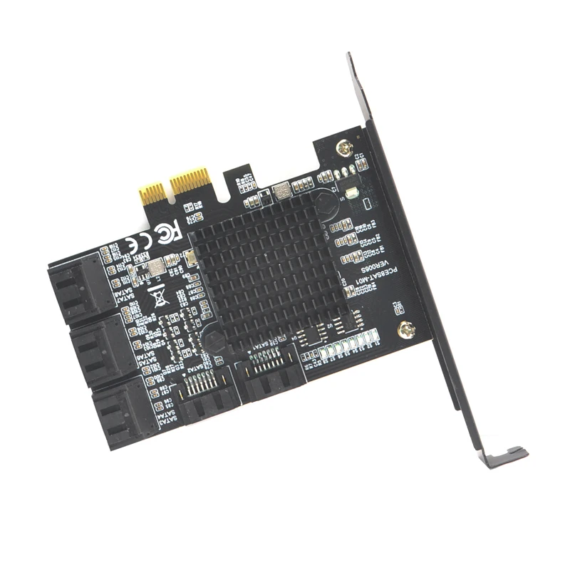 88SE9215 чип 8 портов SATA 3,0 Для PCIe Плата расширения PCI Express SATA адаптер SATA 3 конвертер с радиатором для HDD