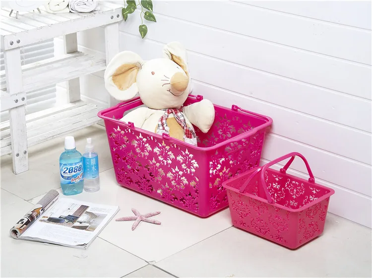 Прямая поставка от производителя экспорт из Японии Пластик цветочные корзины маленький Размеры домашняя корзина для хранения суб-пластиковая корзина для покупок