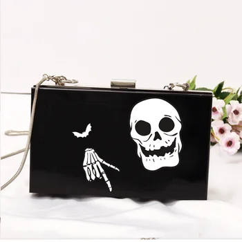 

2020 Customized Halloween Clutch Famous Tailor Pattern Women Clutch Lady Envelope Small Halloween Evening Purse Custom Made Bag