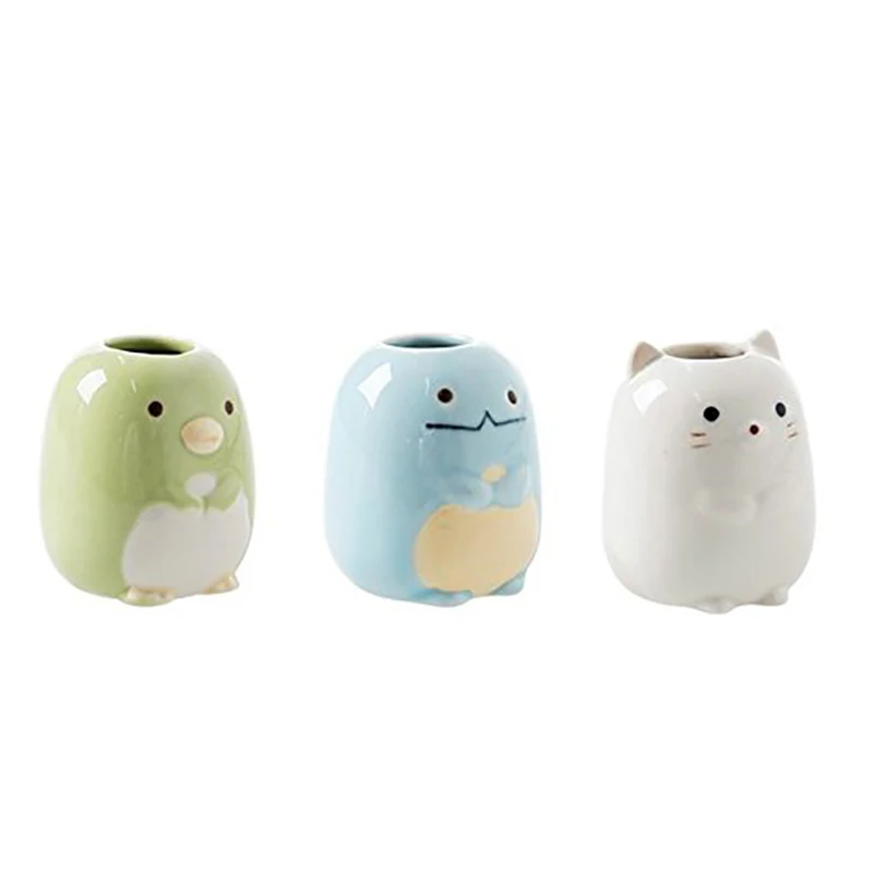 

Set Of 3 Mini Toothbrush Holder/Ceramic Tooth Brush Stand/Bathroom Storage Organizer