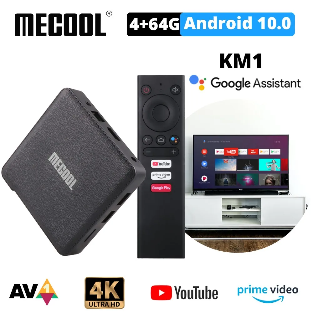 ТВ-приставка MECOOL KM1 Android 10 0 Amlogic S905X3 4 Гб ОЗУ 64 ПЗУ 2 4G/5G WiFi 4K BT4.2 Голосовое управление