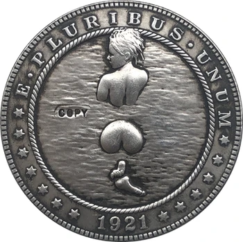 

Hobo Nickel 1921-D USA Morgan Dollar COIN COPY Type 84