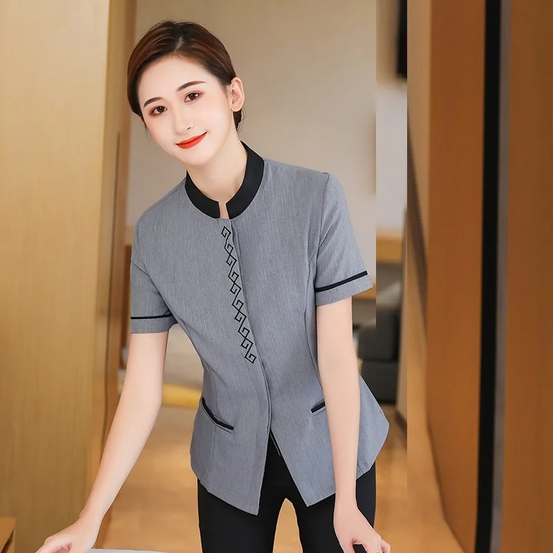 Housekeeping Uniform Restaurant Hotel Uniform Short Sleeve Workwear