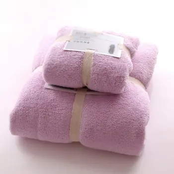 

2PCS/SET Face Towel+ Bath Towel Cotton Soft Absorbent Adult Household Towel Travel Gym Sport Camping Swimming Pool Quick Dry