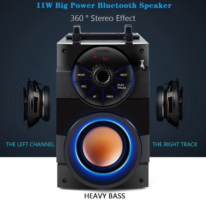 Bluetooth динамик Портативный большой мощности беспроводной стерео сабвуфер тяжелый бас динамик s звуковая коробка Поддержка FM радио TF AUX USB
