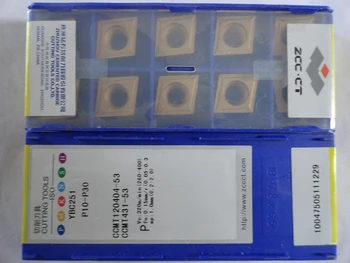 

10pcs ZCC turning tool insert CCMT120404 -53 zccct carbide metal cut CCMT12 CCMT for medium cut of steel CCMT120404-53