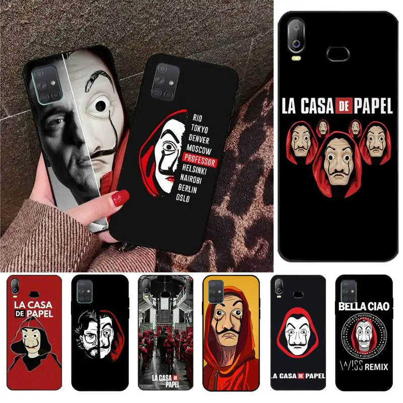 Мягкий резиновый чехол из ТПУ La Casa De Papel для телефона Samsung A10 A20 A30 A40 A50 A70 A80 A71 A91 A51 A6 A8