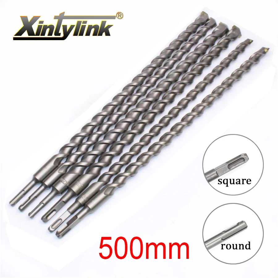 Xintylink 500 мм перкуссионное сверло из хромистой стали для цементного сверления