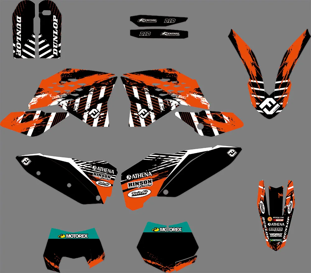 

0303 Motorcycle Team Graphic & Backgrounds Decal Stiker Kits for KTM 125 200 250 300 350 450 500 525 SX SXF 2005 2006-2011