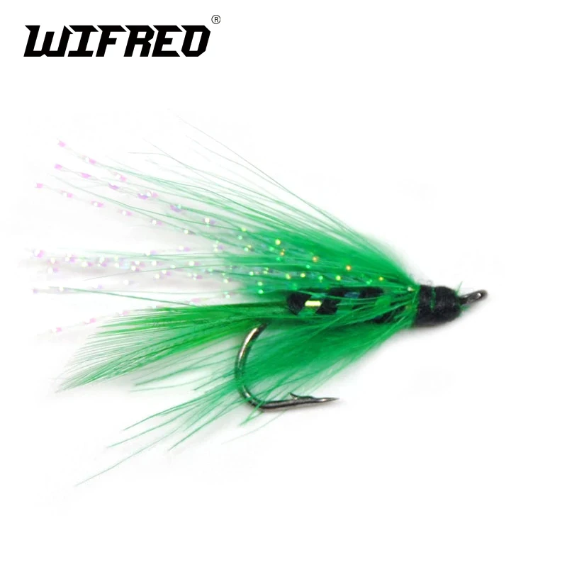 Wifreo 10pcs #7 Green Flasher Holographic Streamer Fly Trout Fishing | Спорт и развлечения