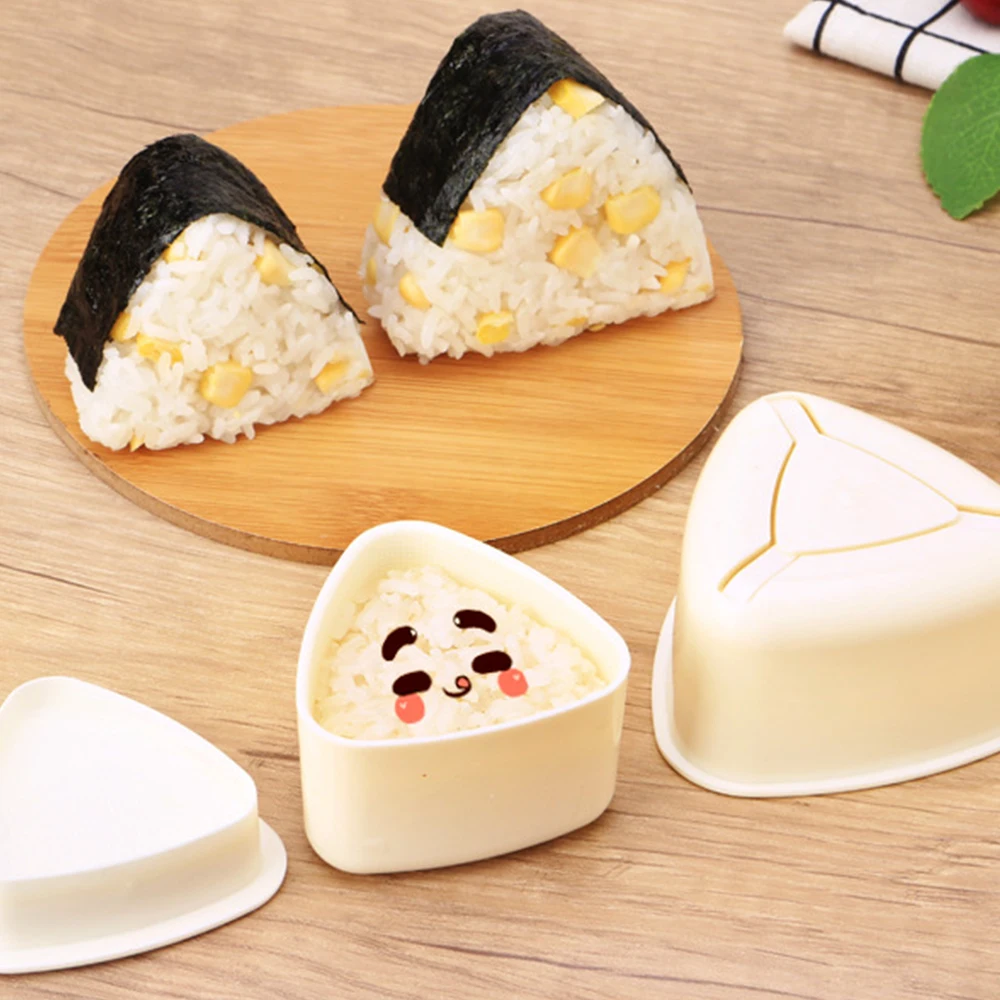 2Pcs/set DIY Sushi Maker Onigiri Rice Mold Kitchen Japanese Cuisine Rice Ball 