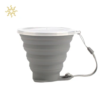 

Portable Silicone Folding Cup Lids Cup Reusable Collapsible Coffee Cup Folding Travel Mug For Travel Outdoor Camping Hiking K802