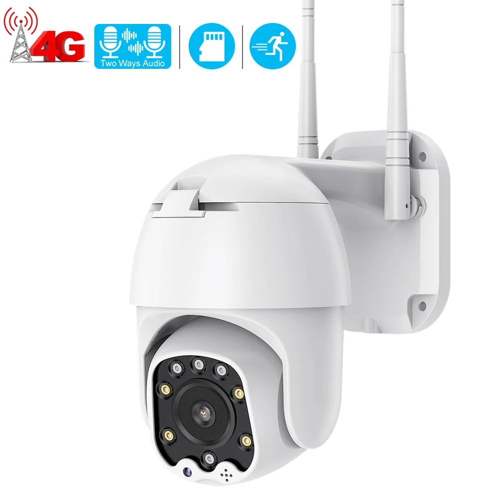 4G Камера 1080P HD PTZ Беспроводной GSM SIM карта панорама/наклон/зум IP безопасности наружного видеонаблюдения ИК
