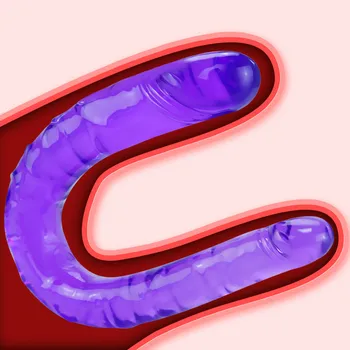 U Shape Dildo Soft Jelly Anal Plug Realstic Dildo for Women Double Ended Dildo Penis Big Penis Sex Toys for Adults sex shop 2