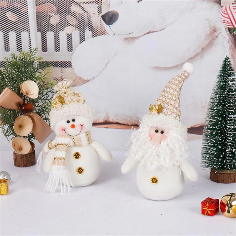2022 Christmas Plush Santa Claus Christmas Ornaments Snowman Plush Christmas Doll Decorations  For Home 2022 Navidad Gift Kids|Real Life Plush| - Aliexpress