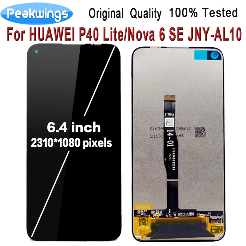 

2310*1080 AAA Original LCD For HUAWEI P40 Lite LCD Display Screen For Huawei Nova 6 SE JNY-AL10 JNY-TL10 LCD Screen Replacement