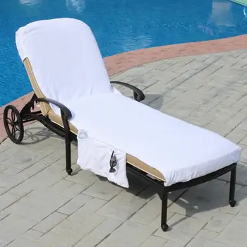 

White Cotton Beach Towel Recliner Cover Cotton Beach Chair Towel Luxury Hotel Spa Chair Lounge Cover