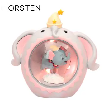 

Cute Cartoon Elephant Night Lights Resin Kids Baby Night Light for Children Home Decoration Lamp Birthday Christmas Gift