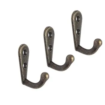 

SAE Fortion 10 Pcs Vintage Antique Wall Door Hooks Hat Coat Bath Towel Hanger HD0121 For Clothes Bag G6B9