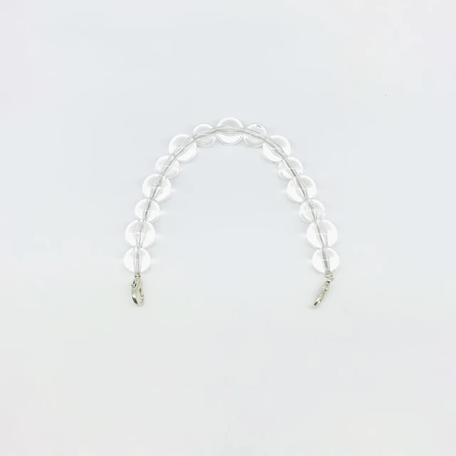 New Fashion Acylic Clear Beaded Short Bag Straps Handbag Accessories Transparent Resin Bead Purse Belt Handles Bag Chain Strap clear