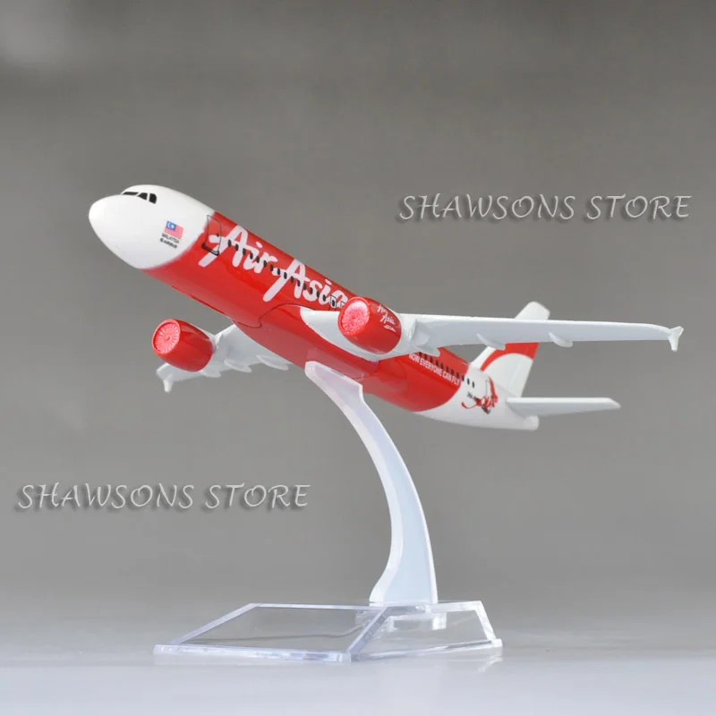 Литой под давлением металлический 1:250 модель самолета игрушки Airbus A320 Air Asia авиалайнер 15,5 см миниатюрная копия
