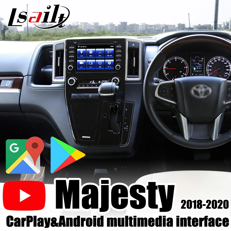 Lsailt 4 Гб Carplay и интерфейс Android для Majesty RAV 2018 20 с YouTube Waze Netflix GPS навигационная коробка