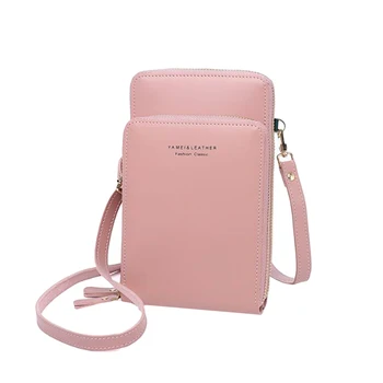 

New ID Card Pocket Shoulder Bag Mobile Phone Bags Personality Multifunction Lady Wallets Large Capacity Messenger Bags