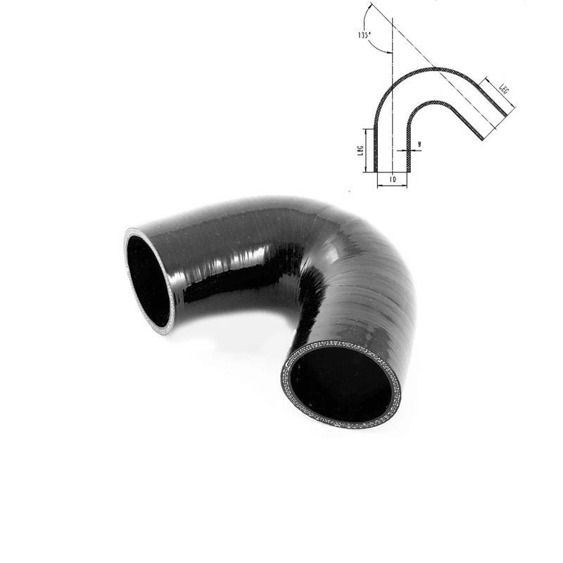 Automotive FULL Sizes 3 Colors Autobahn88 Silicone Elbow Hose 135