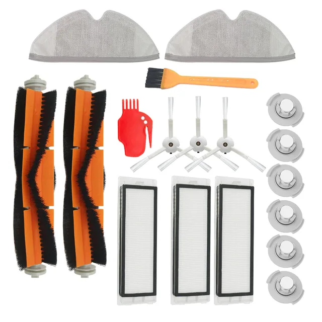 HEPA Filter + Side Brush + Main Brush for Xiaomi MI Robot Vacuum 2 Roborock S50 S51 Vacuum Cleaner Parts Accessories Beige