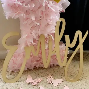 

Custom Unfinished wooden NAME sign,wedding wood hanging sign,baby shower party decor