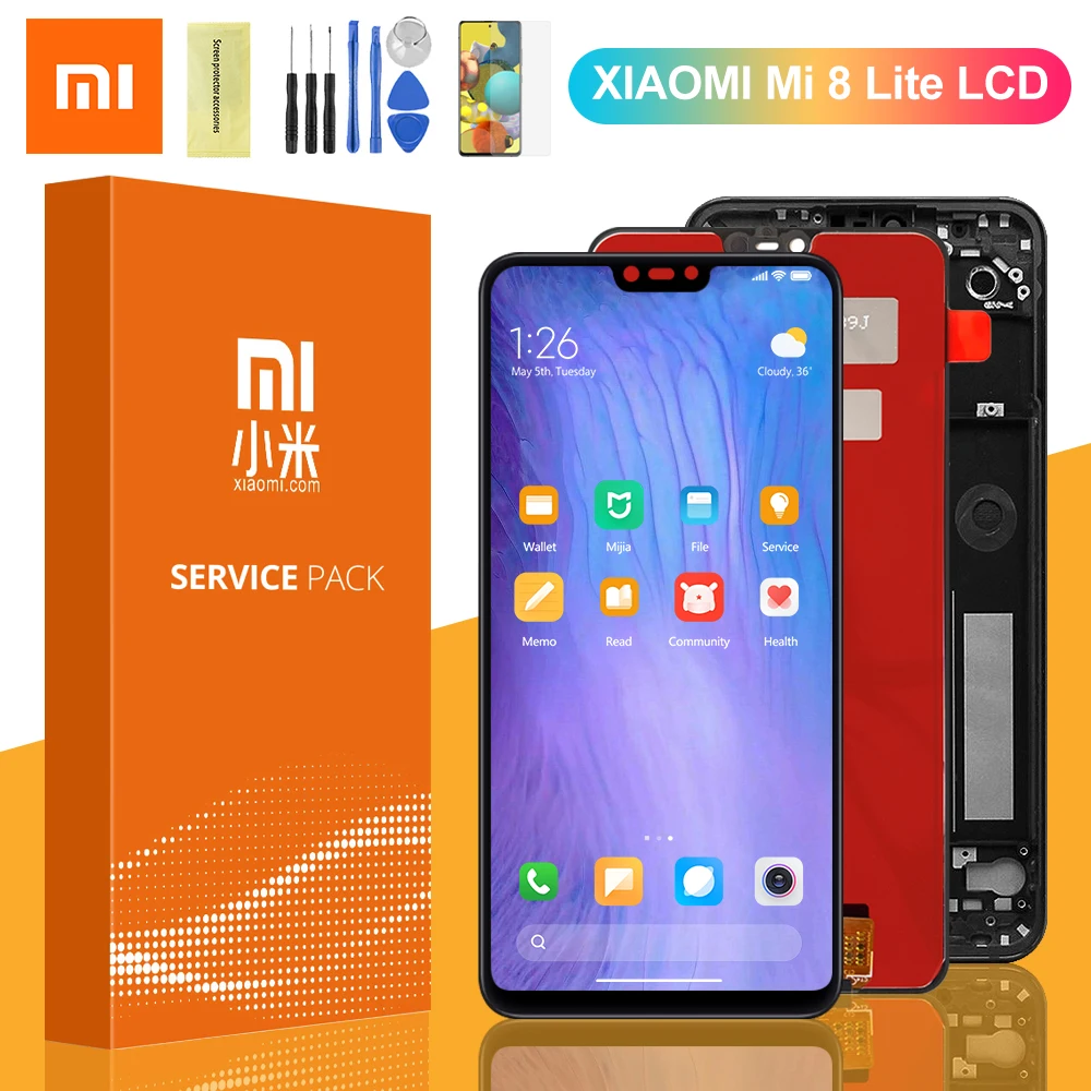 Дисплей для Xiaomi Mi 8 Lite 6 26 '' ЖК-дисплей с сенсорным экраном и дигитайзером в
