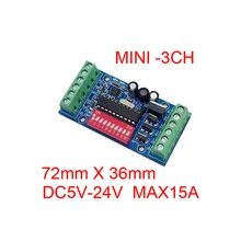 

DMX512 3 Channels Decoder Controllerfor RGB LED Strip Lamp Light DC5V-24V 15A MINI-DMX-3CH-V1