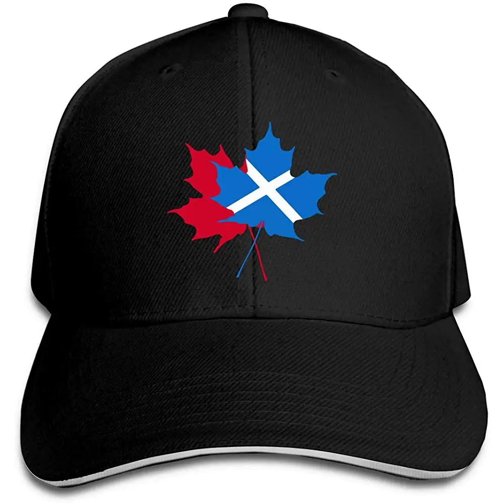 Мужская Женская бейсбольная кепка с флагом Канады и Шотландии, бейсбольная кепка