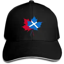 Мужская Женская бейсбольная кепка с флагом Канады и Шотландии, бейсбольная кепка