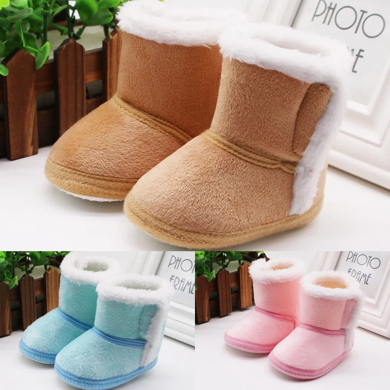

Newborn Baby Warm Cotton Boots Kids Girl Boy Casual Shoes First Walkers Newborn Cute Non-slip Soft Sole Shoe Autumn Winter New