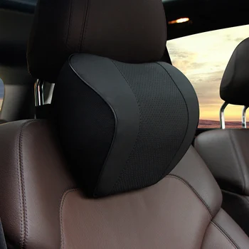 

PU leather Car Seat Neck Pillow Protection Auto Headrest Support Rest Travelling Car Headrest Neck for BMW ///M Accesories