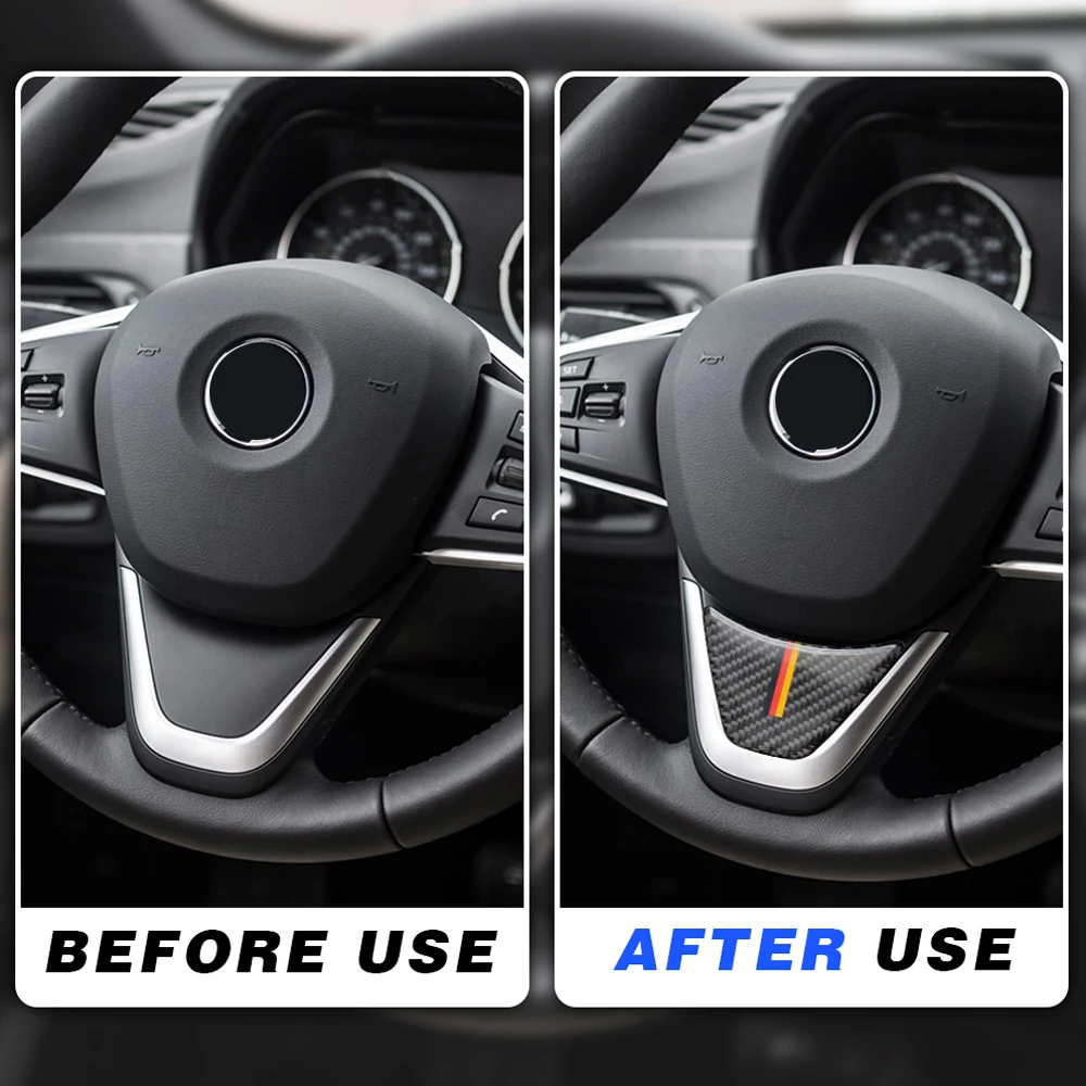 Наклейка на руль автомобиля для BMW X1 2016 F48 2017 F52 F45 F46 X2 из углеродного волокна