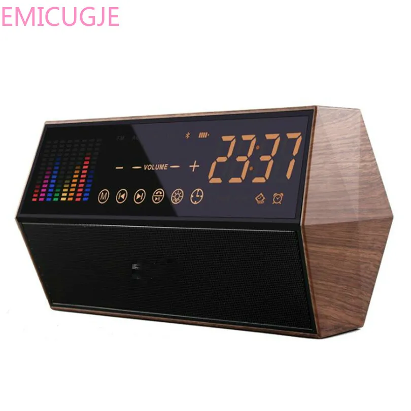 

Touch screen led digital clock with speaker / radio Electronic gift Retro home decor table clock Bedside illuminated clock