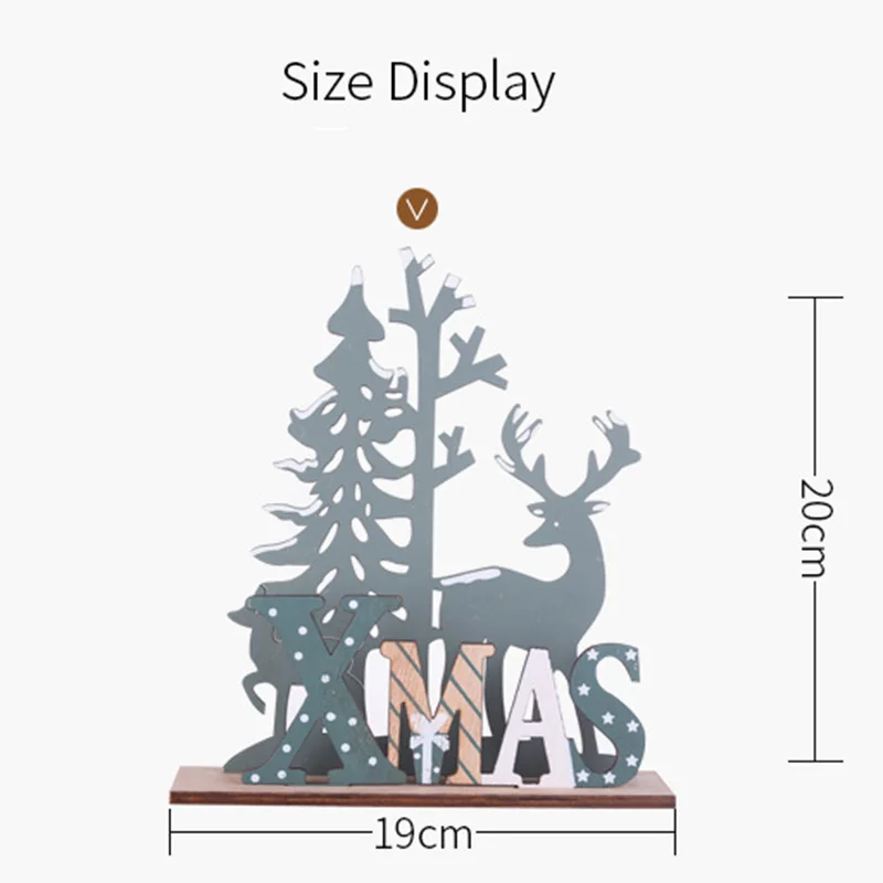 Рождественское украшение Санта Снеговик Олень Рождественская елка деревянные украшения DIY Новогоднее украшение Рождественские украшения для дома