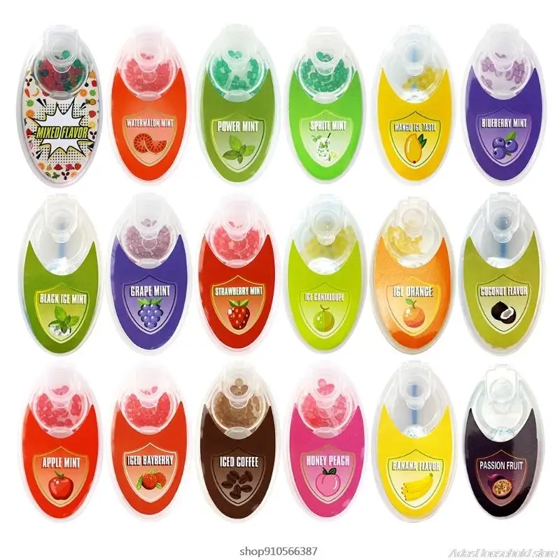 200 Pcs Menthol Capsule Mint Beads Explosion Pops Mix Fruit Flavor Cigarette Filter Brush Ball for Smoking Accessories Wholesale