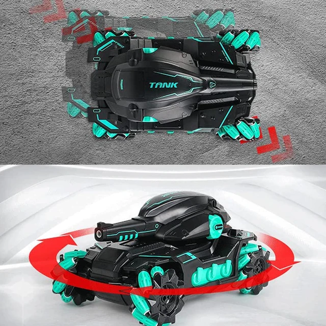 Water Bomb RC Tank W/ Light & Music Shoots Toys For Boys 2.4 G Tracked Vehicle Remote Control War Tanks Tanques De Radiocontrol 6