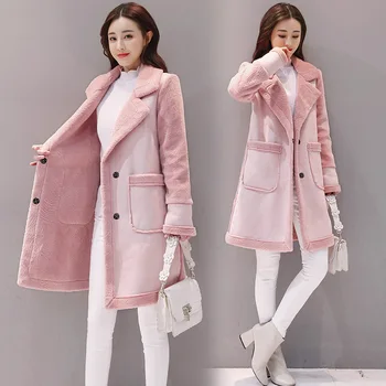 

Winter Jacket Women 2019 New Jacket Loose Fashion Long Thick and Velvet Parkas Coat Female Large Size Women's Park