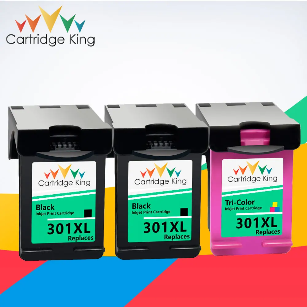

Cartridge King 301XL Ink Cartridge Compatible for HP 301 XL Cartridge for Hp Envy 5530 Deskjet 3059A 1050 2050 2510 3050 Printer